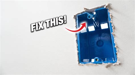 how to repair electrical box|broken electrical outlet box.